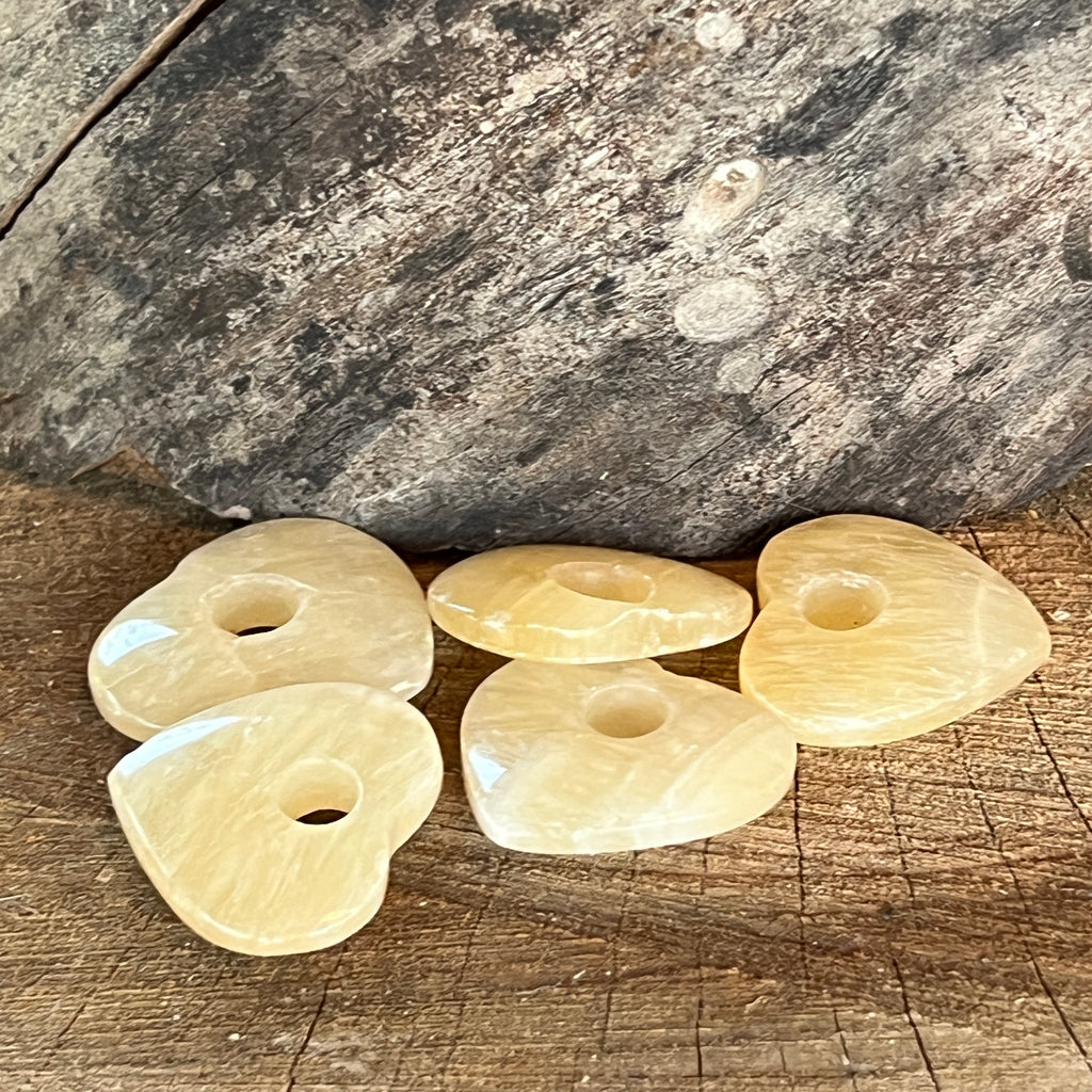 Pandantiv piatra pi donut inima lemonit, pietre semipretioase - druzy.ro 1 