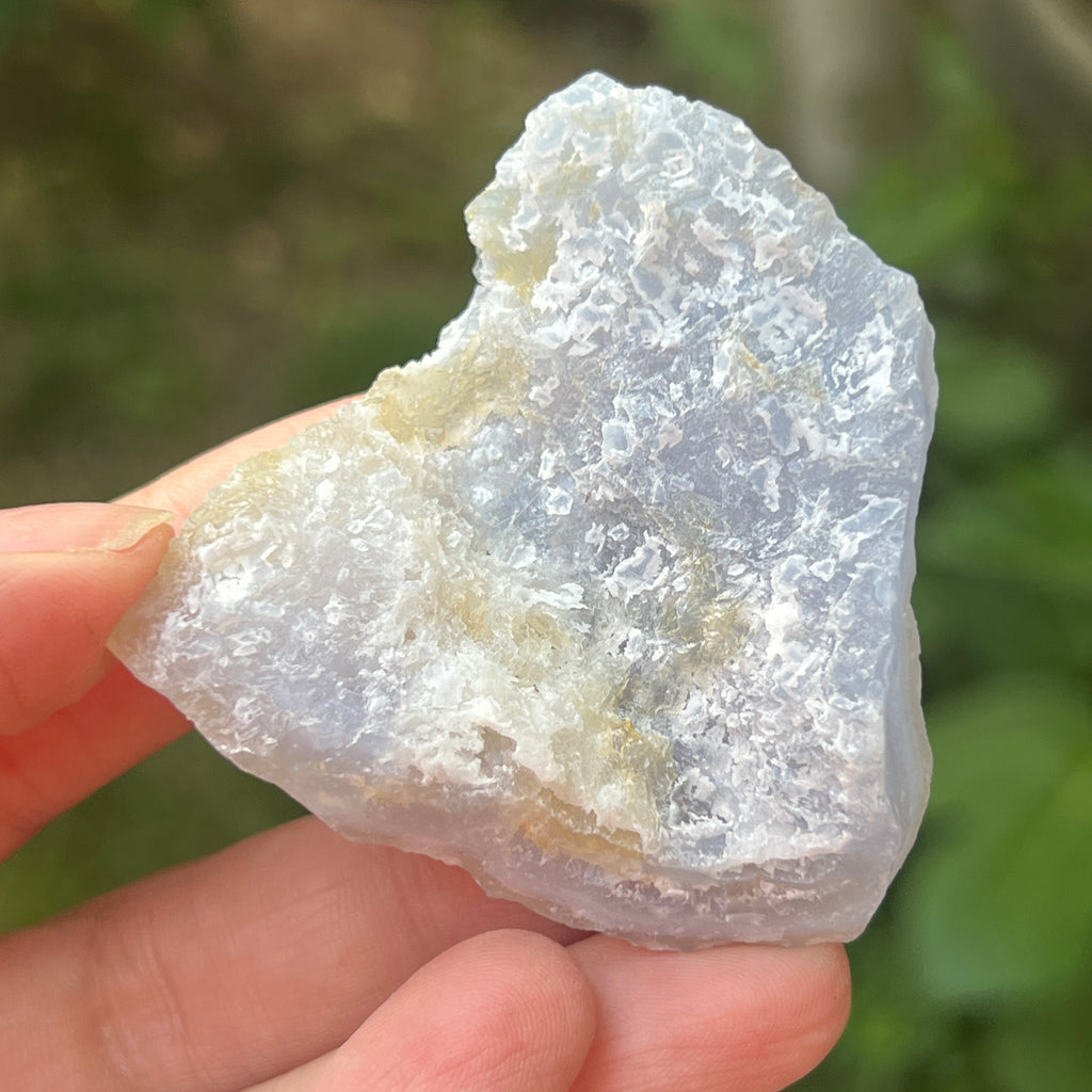 Agat albastru dantelat/ calcedonie Malawi mini m5, pietre semipretioase - druzy.ro 3 
