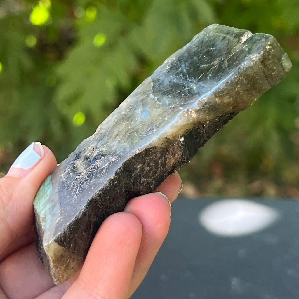 Labradorit piatra bruta polisata pe o fata m8, pietre semipretioase - druzy.ro 3 