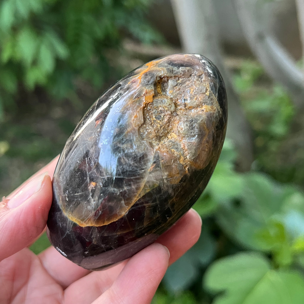 Sculptura piatra lunii somon gri | Model 1, pietre semipretioase - druzy.ro 2 