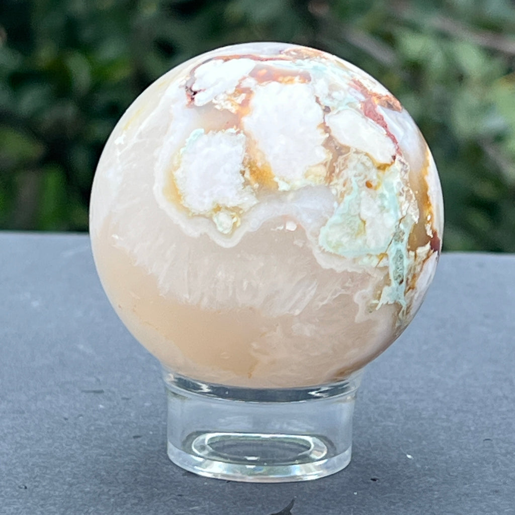 Sfera Agat coral floare din Madagascar model 1, pietre semipretioase - druzy.ro 3 