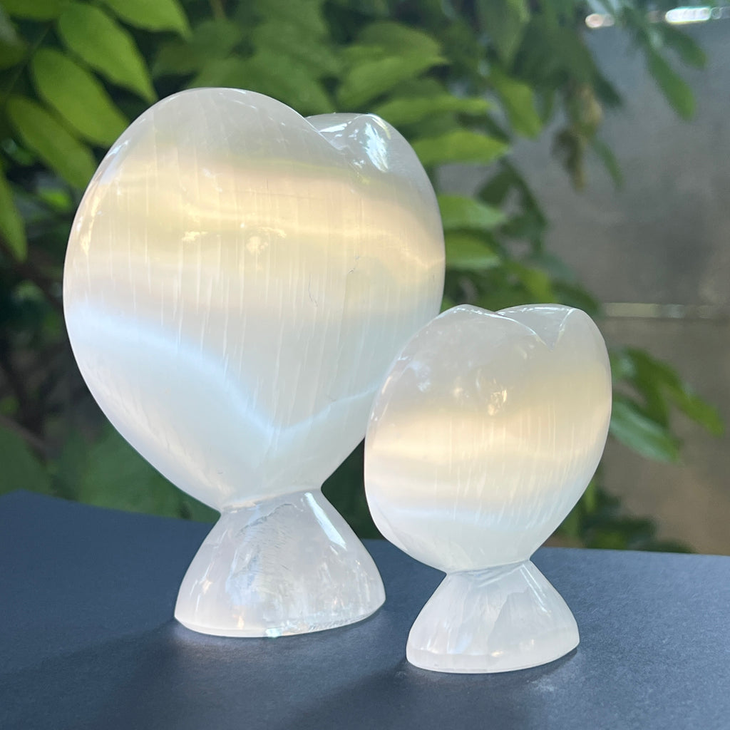 Sculptura inima selenit, pietre semipretioase - druzy.ro 2 