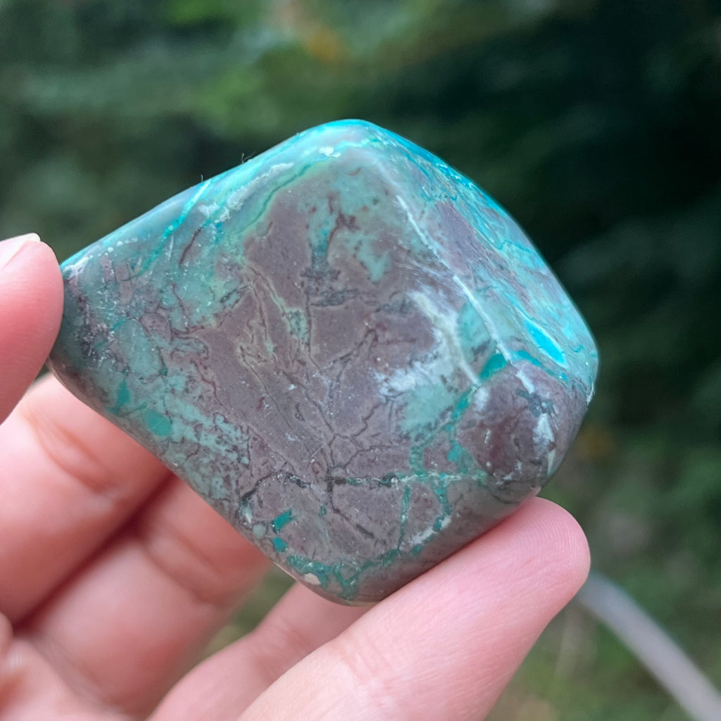 Shattuckite forma libera/palmstone m6, druzy.ro, pietre semipretioase 9