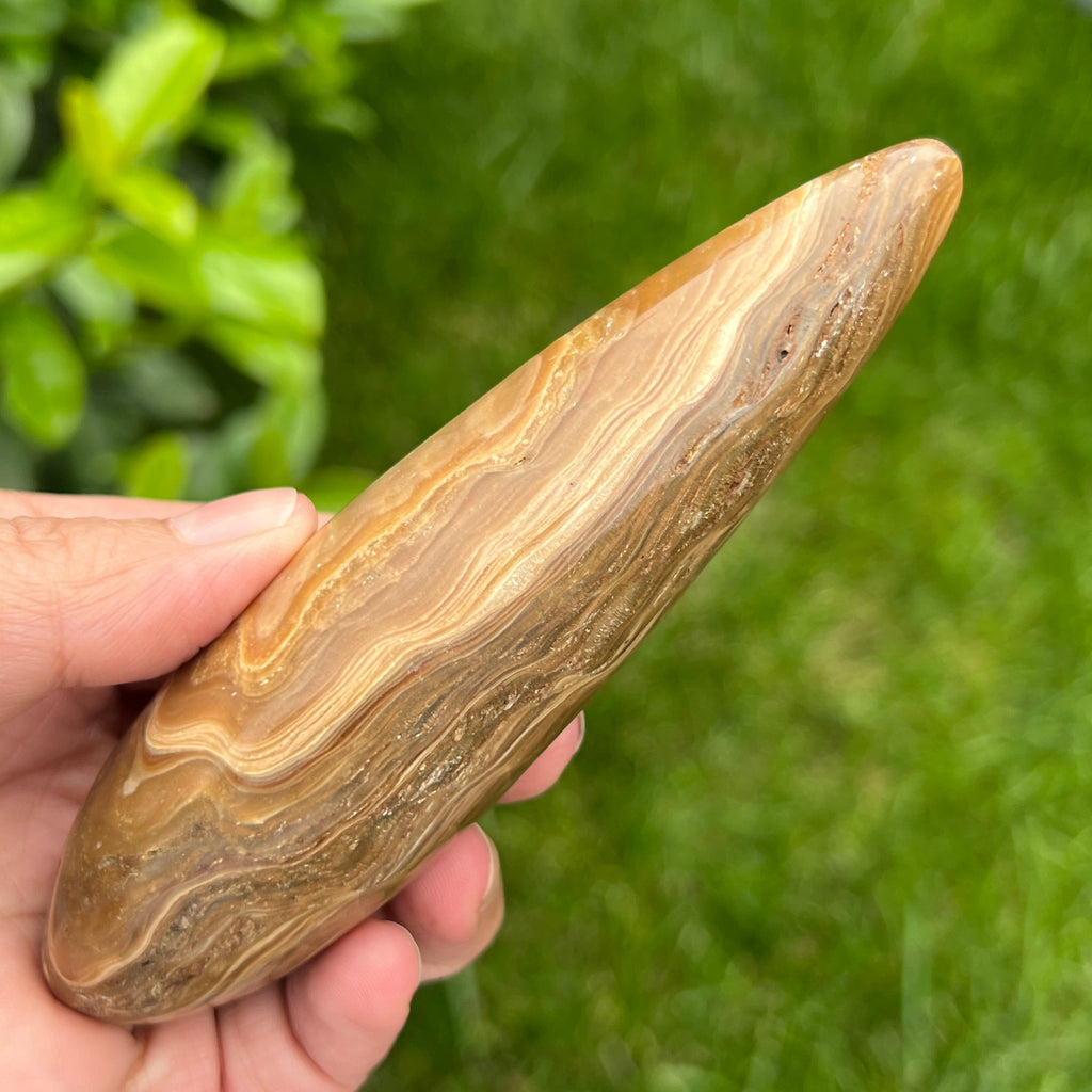 Bagheta aragonit maro model 6, pietre semipretioase - druzy.ro 2 