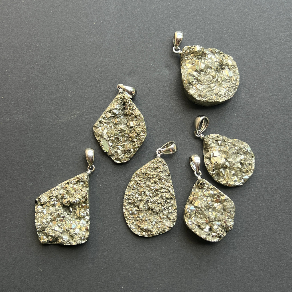Pandantiv pirita druzy, pietre semipretioase - druzy.ro 2 