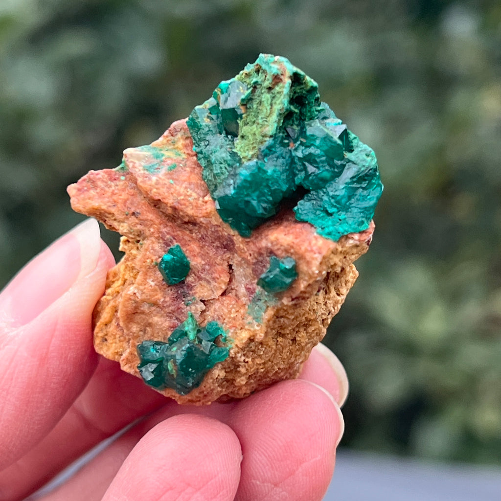 Dioptaz cluster din Congo model 25, pietre semipretioase - druzy.ro 2 