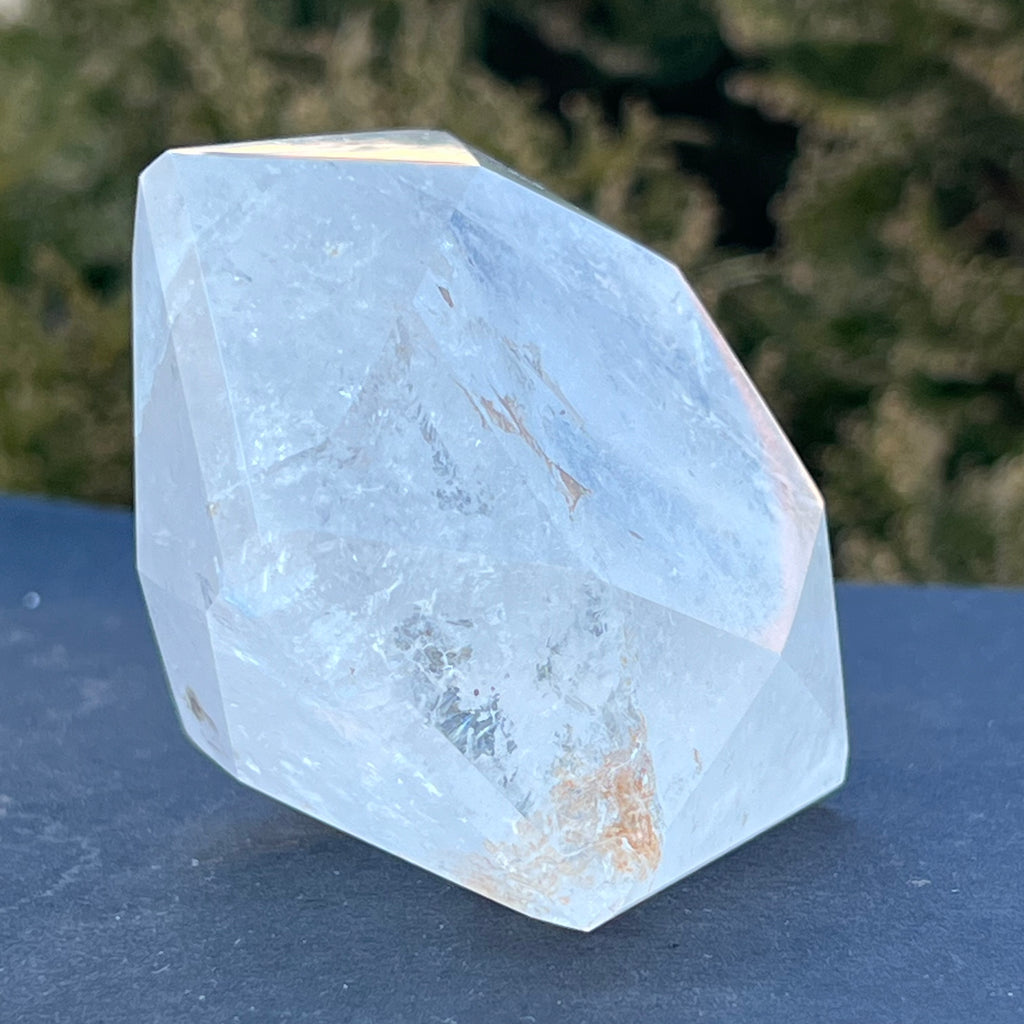Cuart curcubeu forma diamant cristal de stanca/cuart incolor model 1A, druzy.ro, cristale 1