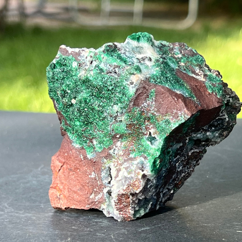 Malachit, dolomit in matrix cuart, cupru din Congo model 3, pietre semipretioase - druzy.ro 2