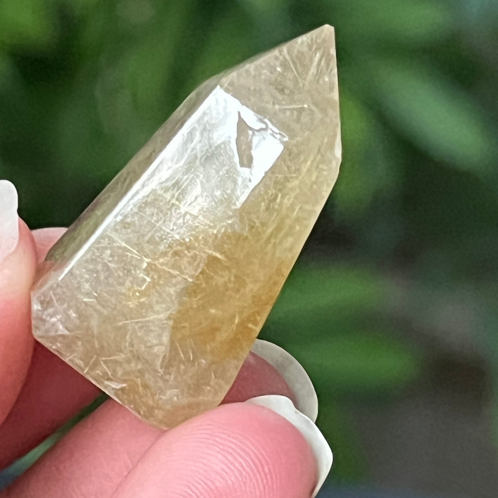 Obelisc cuart rutilat auriu | Model 4, pietre semipretioase - druzy.ro 3 