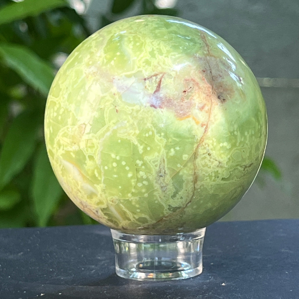 Sfera Opal verde model 4, pietre semipretioase - druzy.ro 5 