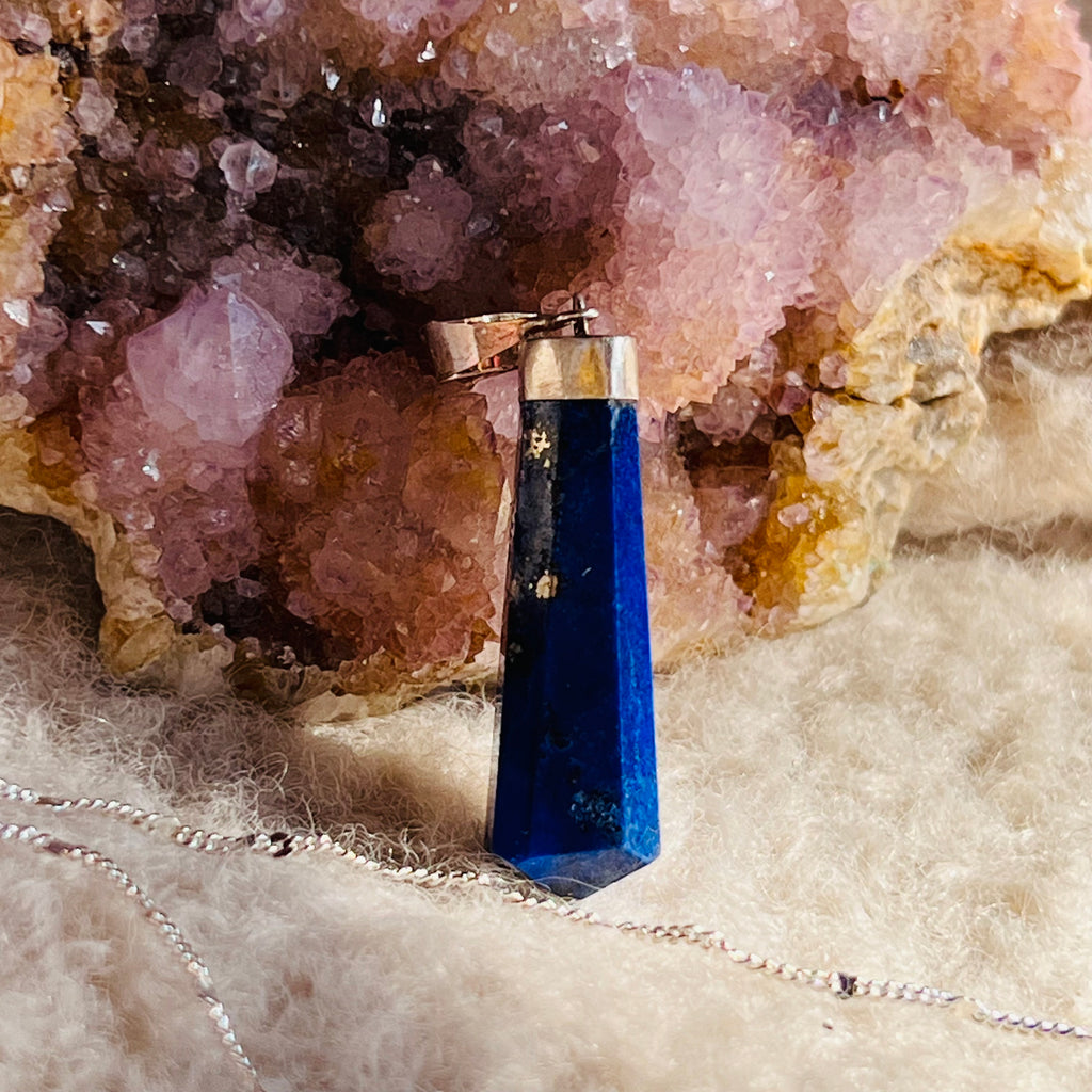 Pandantiv argint lapis lazuli m5, druzy.ro, cristale 1