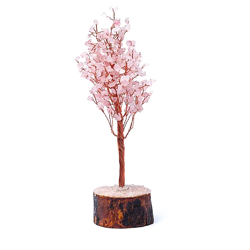Copac Feng Shui din cuarț roz – Tree of Life, 23 cm, pietre semipretioase - druzy.ro 2 