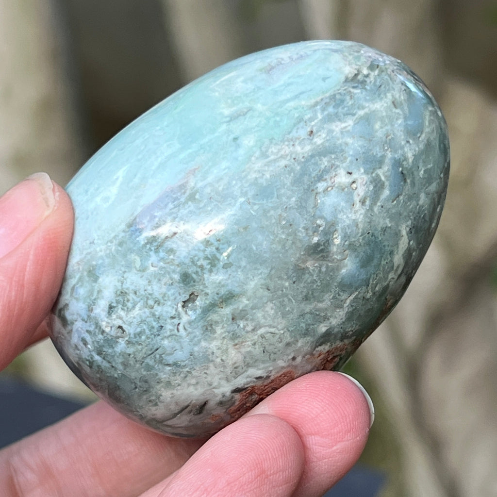 Ou calcedonie cu crom albastru-verzuie din Zimbabwe | Model 2, pietre semipretioase - druzy.ro 7 