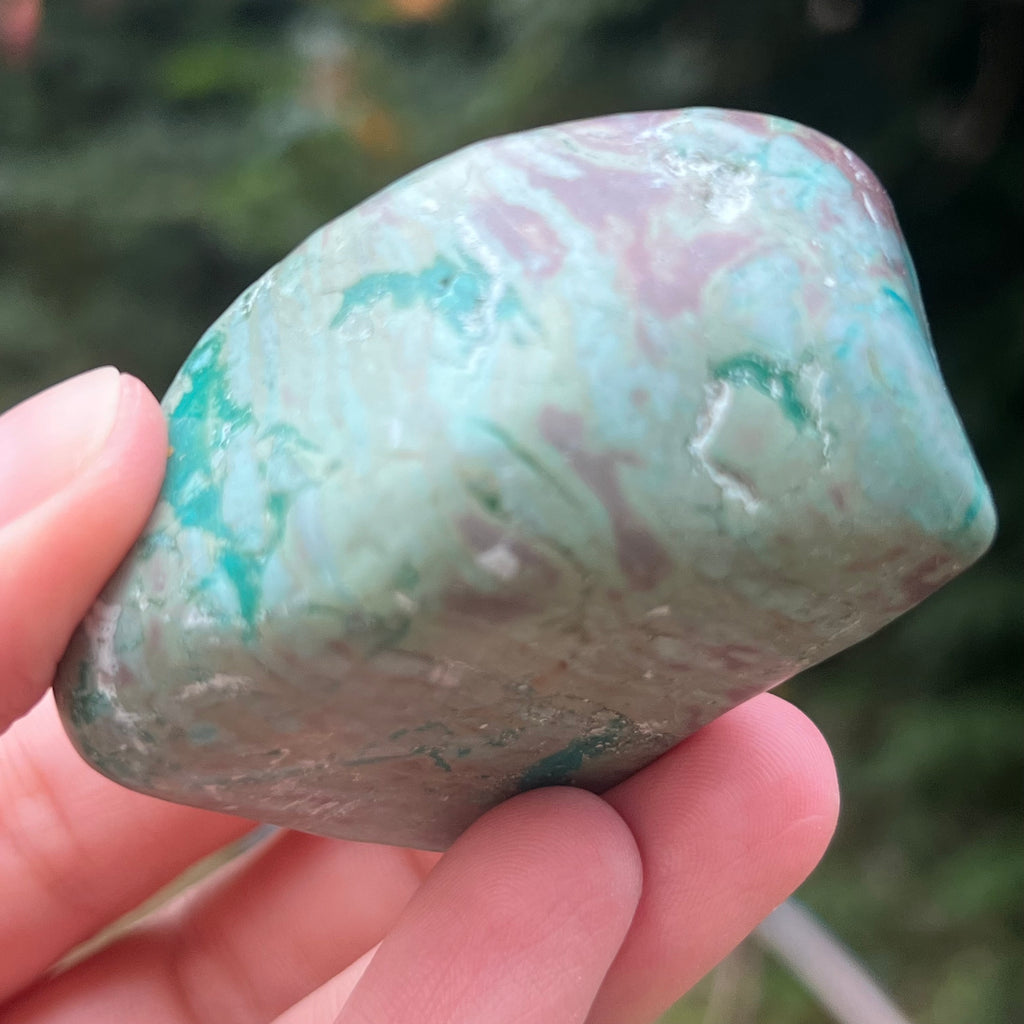 Shattuckite forma libera/palmstone m7, druzy.ro, pietre semipretioase 2