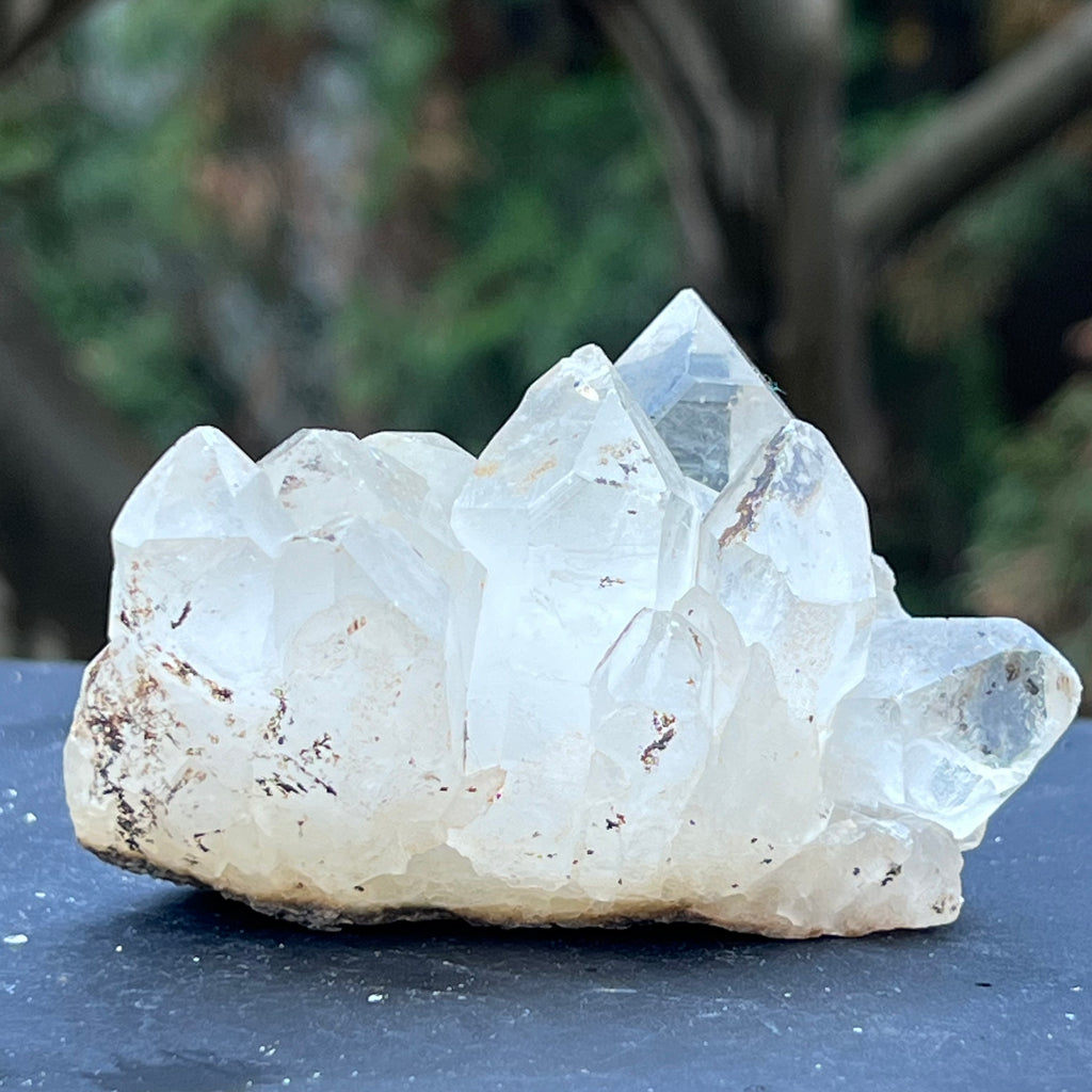 Cluster cuart incolor, floare de mina, cristal de stanca Zimbabwe m6, druzy.ro, cristale 2