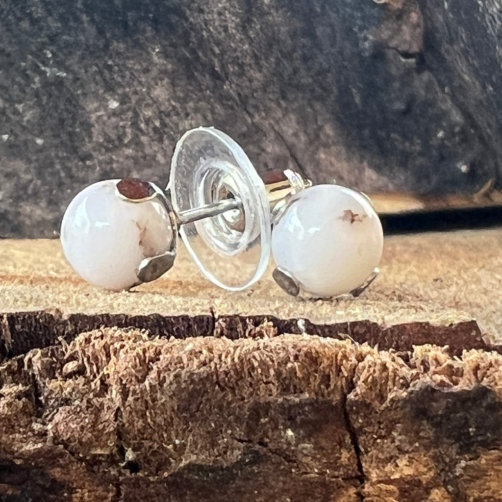 Cercei stud sfere opal 6 mm, pietre semipretioase - druzy.ro 2 