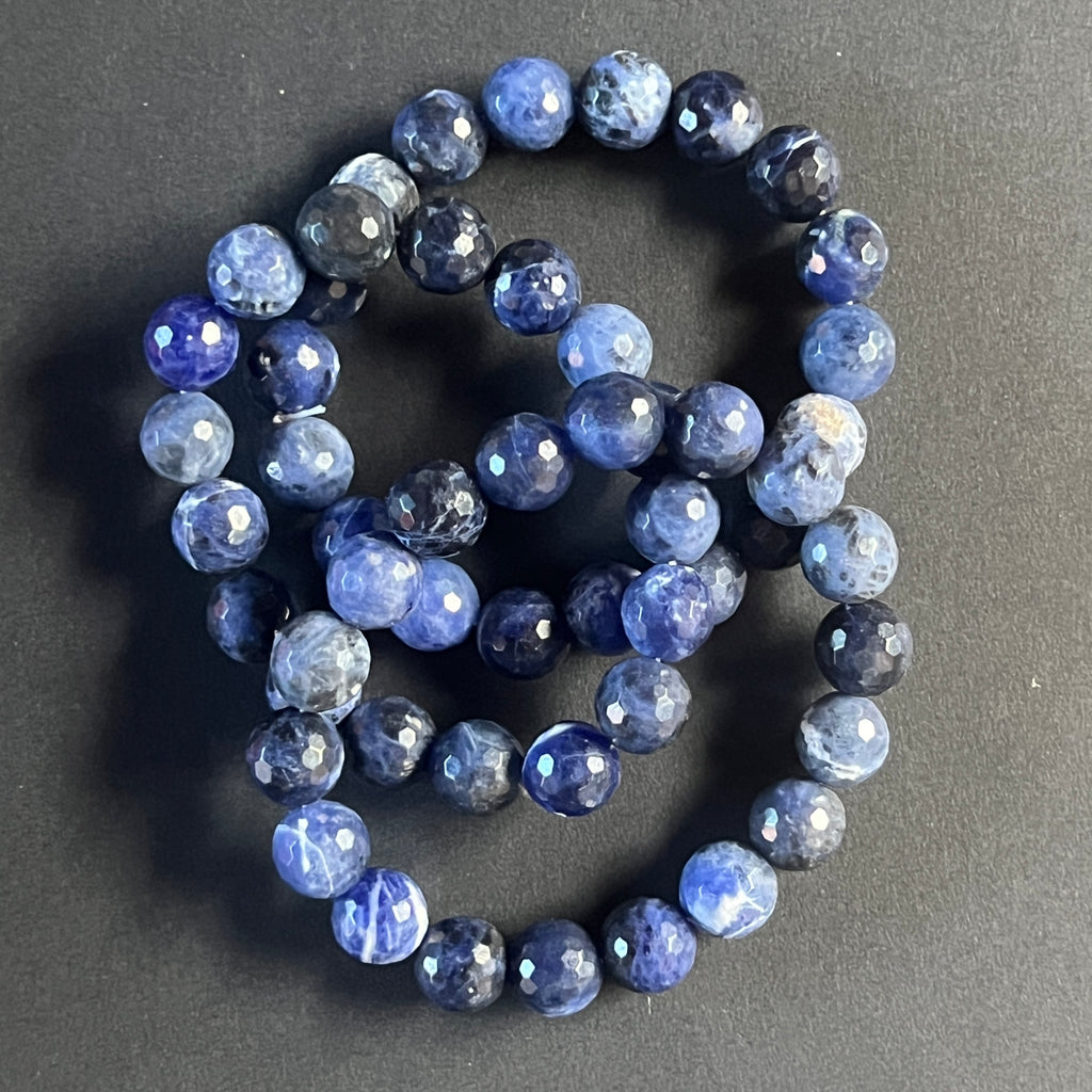 Bratara fatetata sodalit 10 mm, pietre semipretioase - druzy.ro 4 