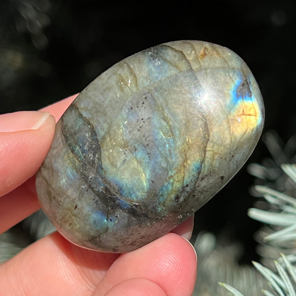 Labradorit palm stone m14, druzy.ro, cristale 4