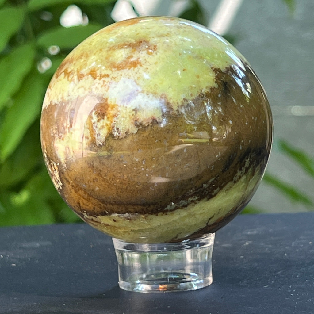 Sfera Opal verde model 3, pietre semipretioase - druzy.ro 6 