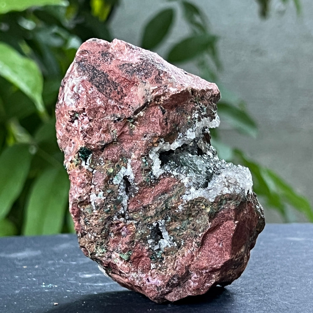 Cluster de dolomit cu malachit în matrice de cupru, model 9, pietre semipretioase - druzy.ro 5 