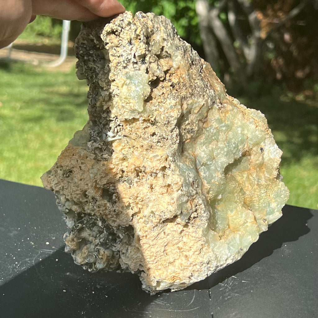 Prehnit cu Schrol din Namibia cluster model 2n, pietre semipretioase - druzy.ro 2