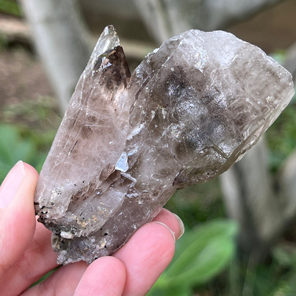 Cuart fumuriu generator/varf mina Brandberg | Model L6, pietre semipretioase - druzy.ro 1 