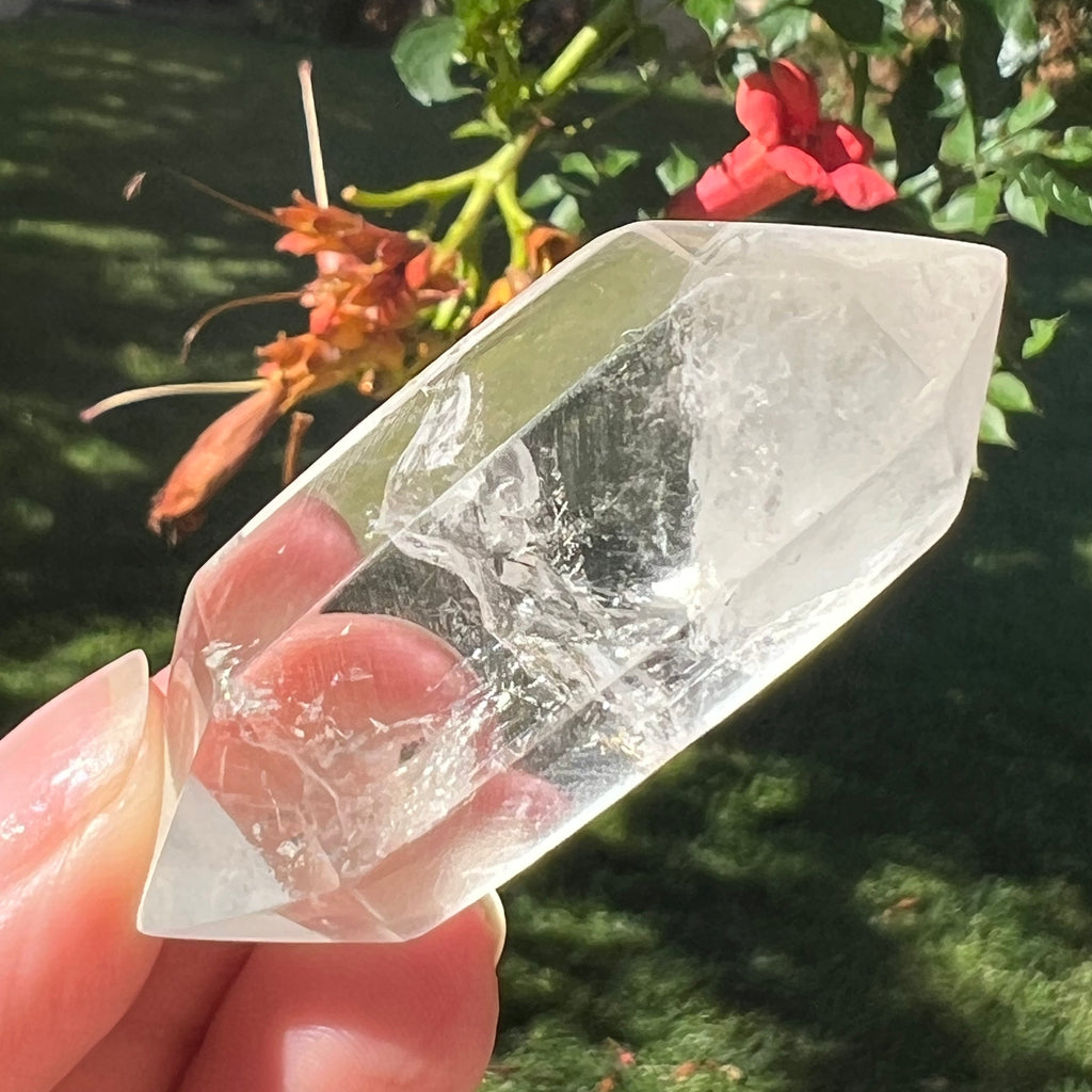 Dublu varf cristal de stanca/cuart incolor model mini14, pietre semipretioase - druzy.ro 3