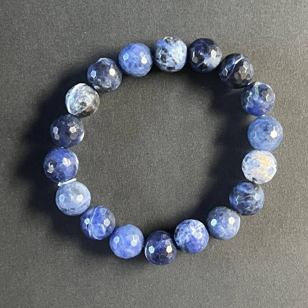 Bratara fatetata sodalit 10 mm, pietre semipretioase - druzy.ro 3 