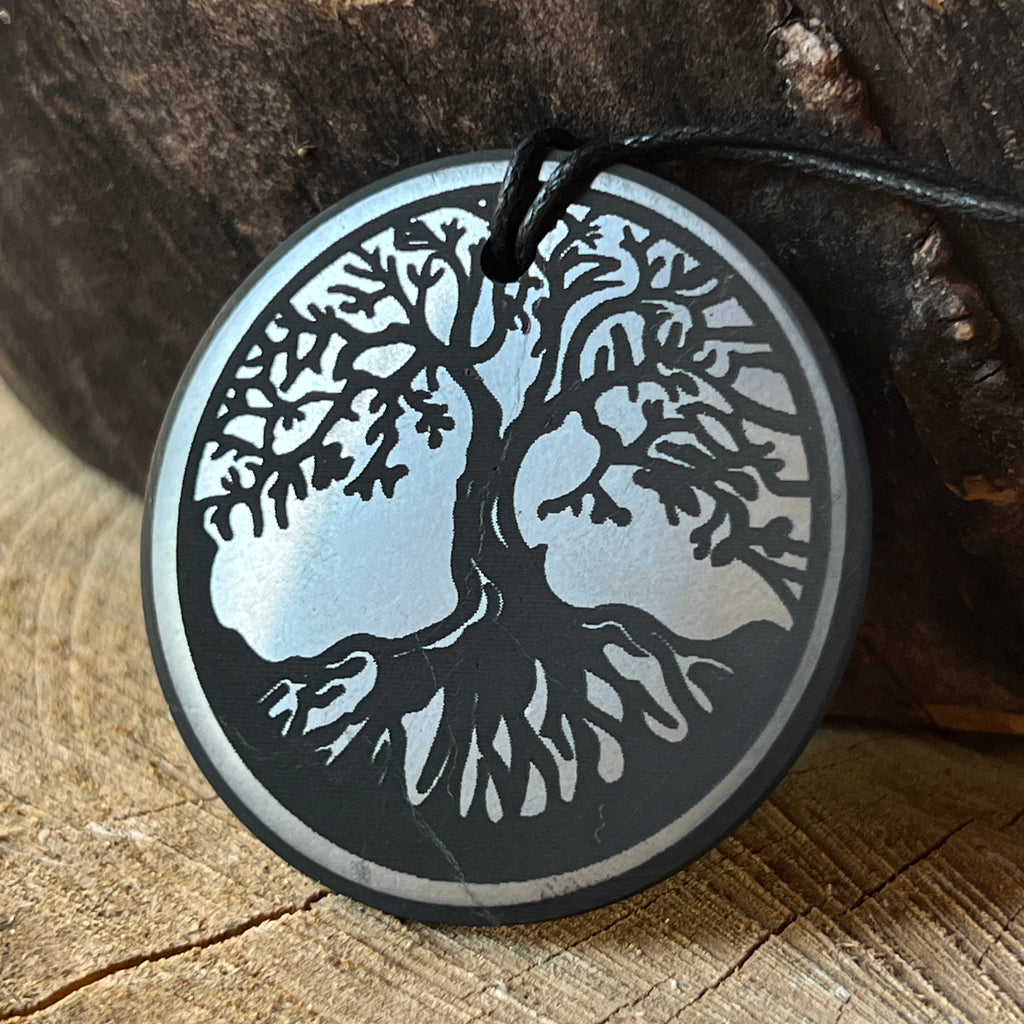 Pandantiv shungit Tree of Life 5 cm, pietre semipretioase - druzy.ro 1 