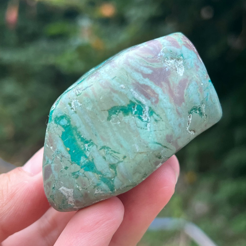 Shattuckite forma libera/palmstone m7, druzy.ro, pietre semipretioase 4