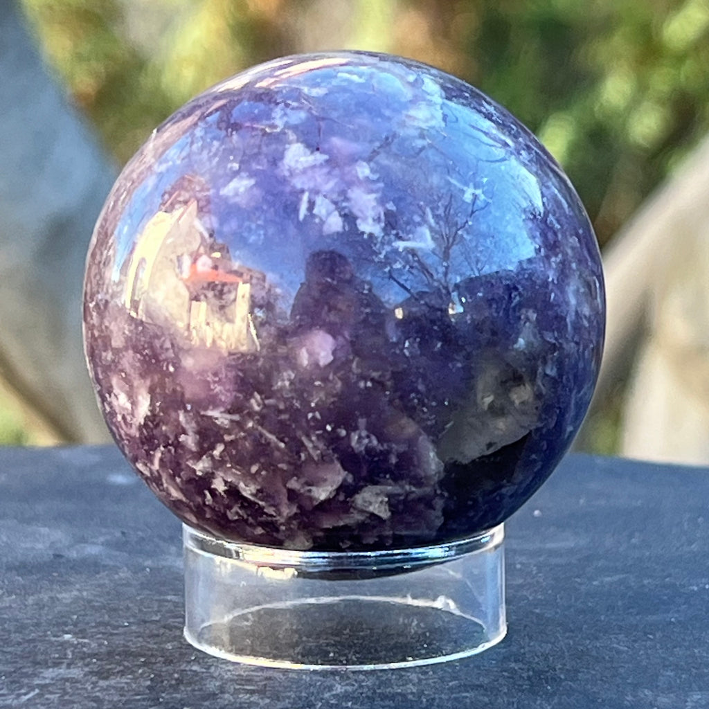 Lepidolit sfera model 3, druzy.ro, cristale 2