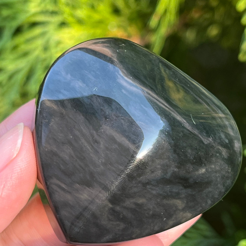 Obsidian curcubeu inima model 4, pietre semipretioase - druzy.ro 2 