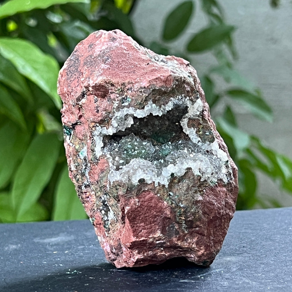 Cluster de dolomit cu malachit în matrice de cupru, model 9, pietre semipretioase - druzy.ro 3 