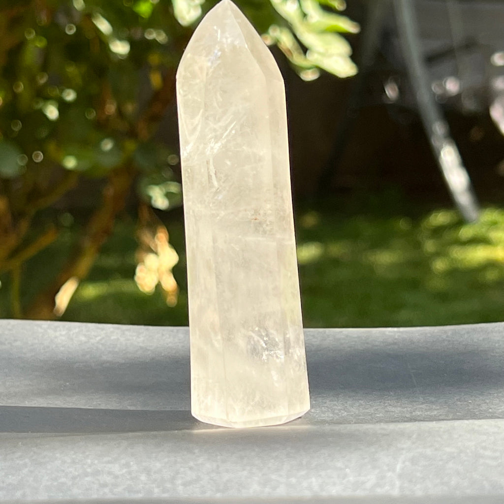 Obelisc/varf cristal de stanca/cuart incolor Africa Af5/m3, druzy.ro, cristale 5