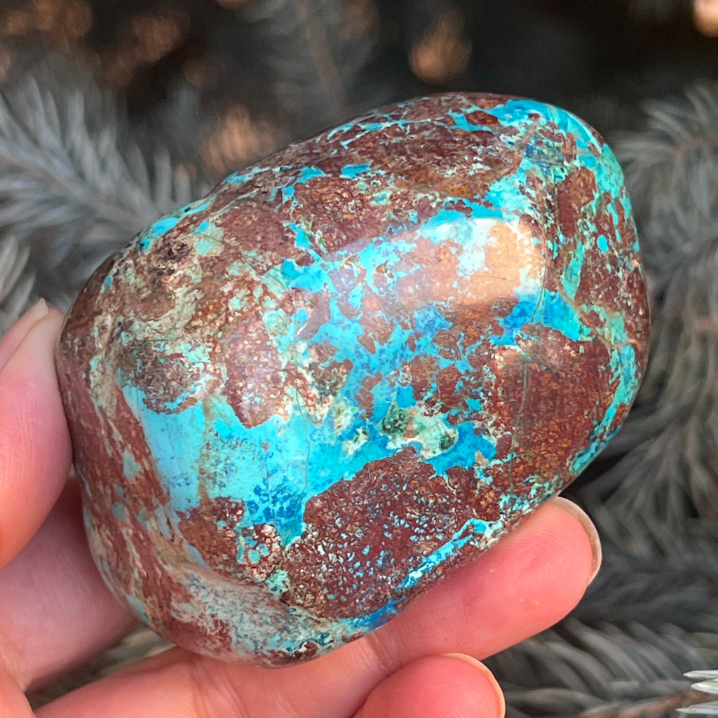 Shattuckite forma libera/palmstone m13, pietre semipretioase - druzy.ro 2 