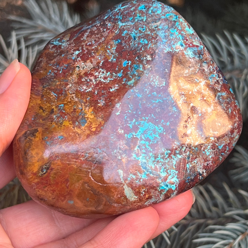 Shattuckite forma libera/palmstone m17, pietre semipretioase - druzy.ro 3 