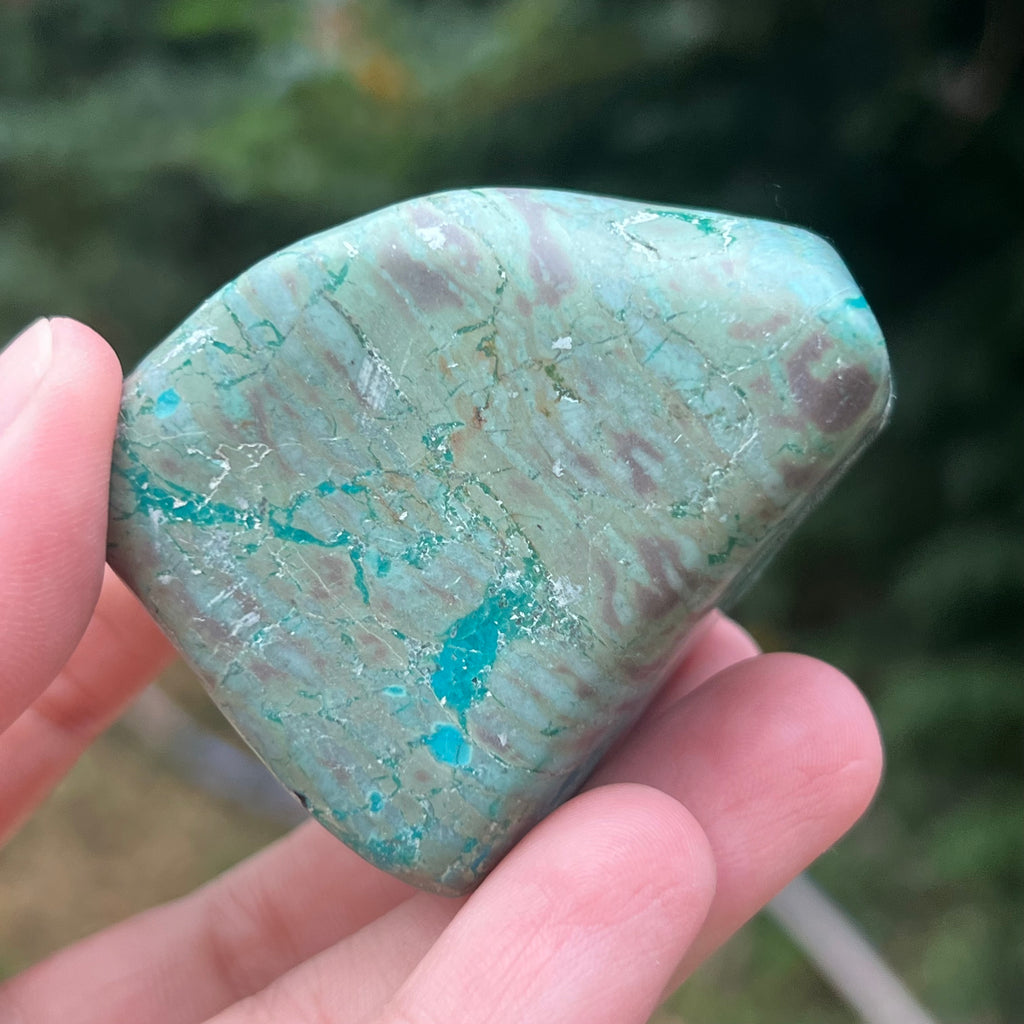 Shattuckite forma libera/palmstone m7, druzy.ro, pietre semipretioase 3