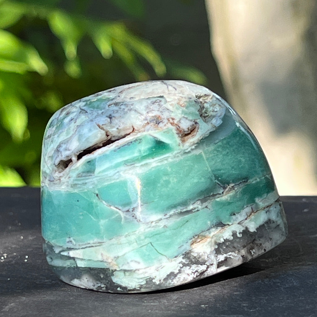 Calcedonie cu crom albastru-verzuie din Zimbabwe -forma libera| Model 10, pietre semipretioase - druzy.ro 1 