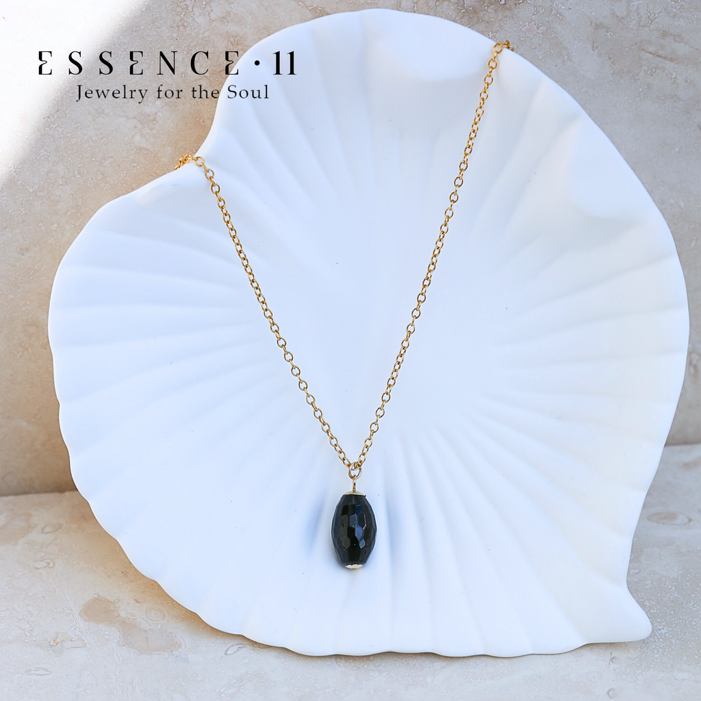 Colier onix fatetat, aur filat - Whisper of Strength #1, pietre semipretioase - druzy.ro 5 