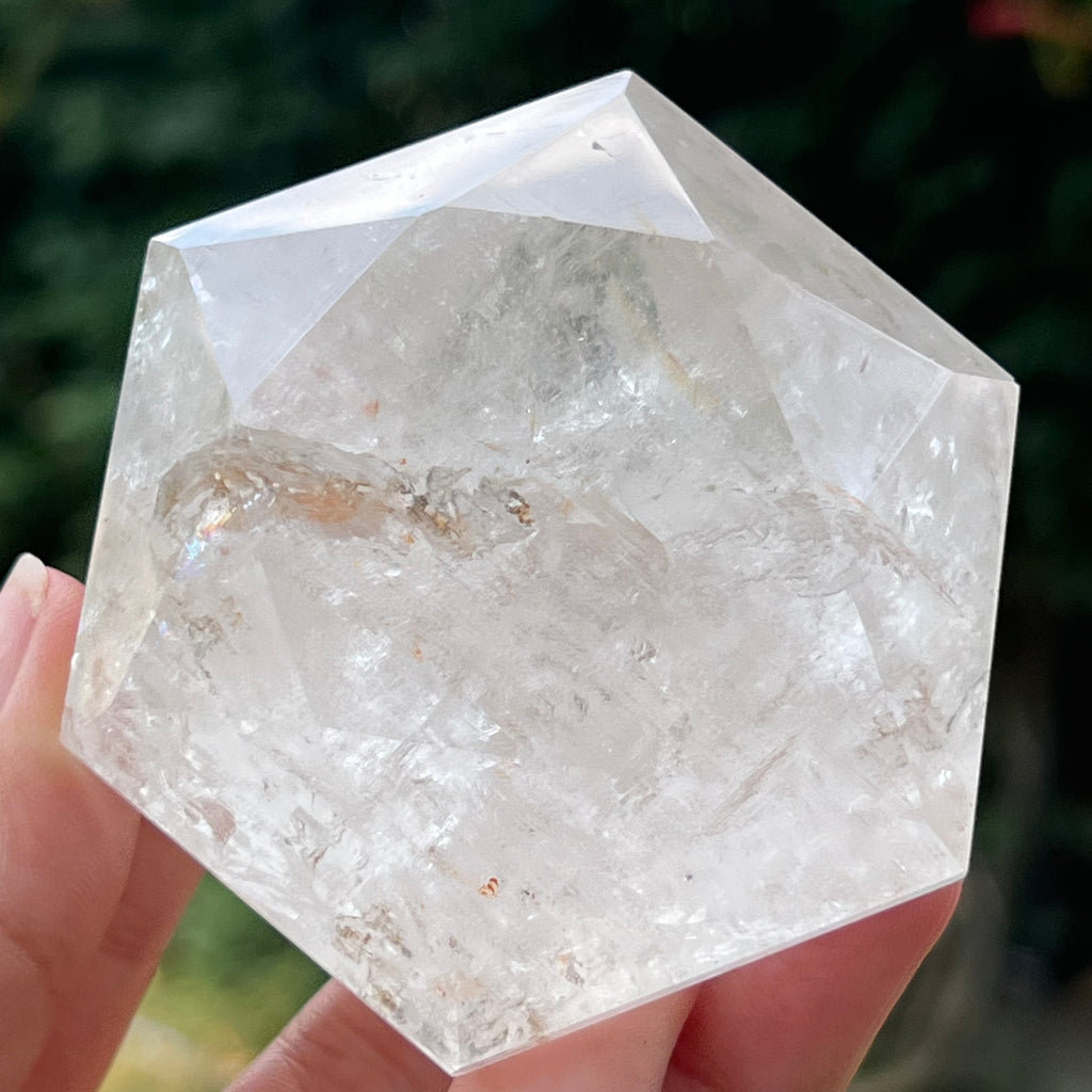 Cuart curcubeu forma diamant caliate extra, cristal de stanca/cuart incolor m5, druzy.ro, cristale 5