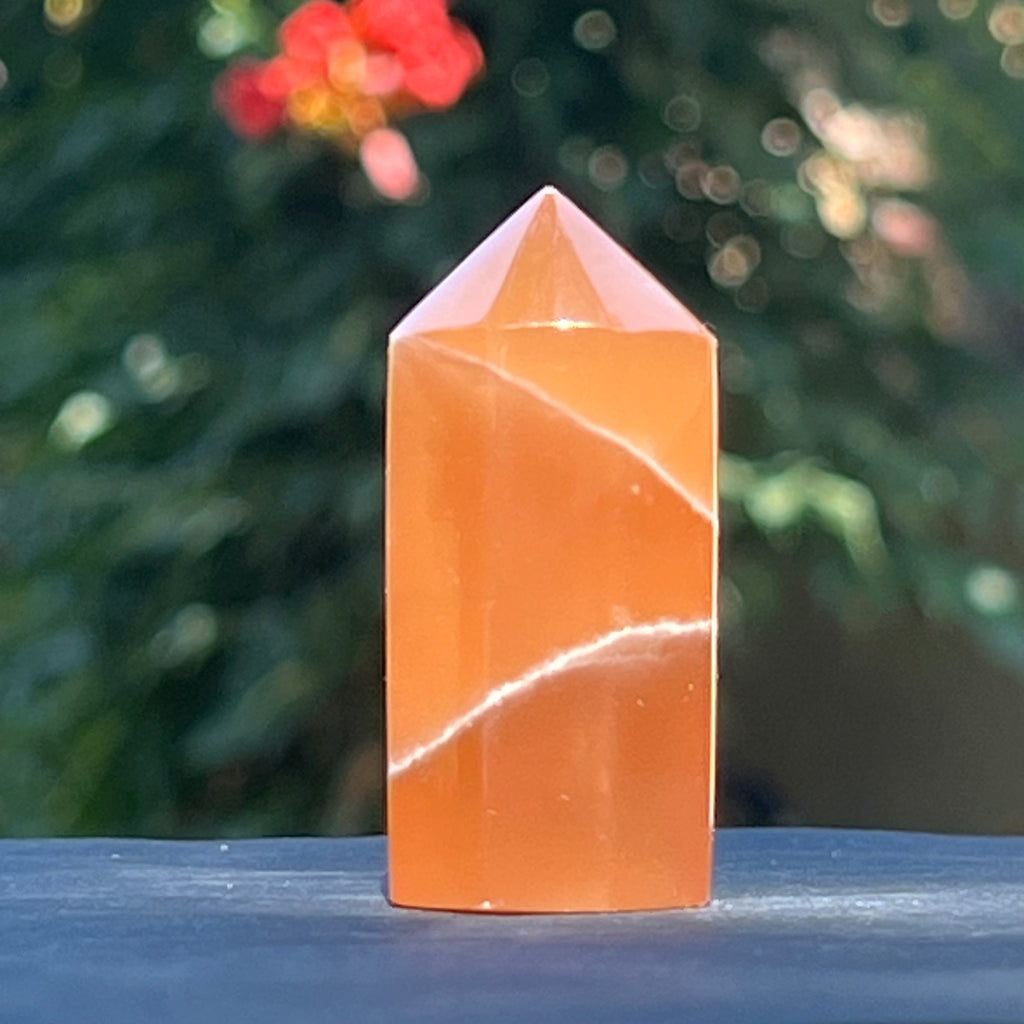 Obelisc calcit miere, druzy.ro, cristale 4