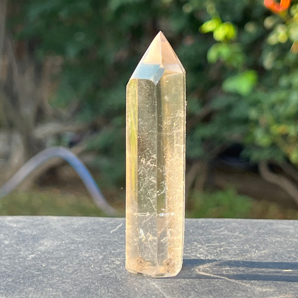 Obelisc cuart fumuriu fantoma model 5, druzy.ro, cristale 2