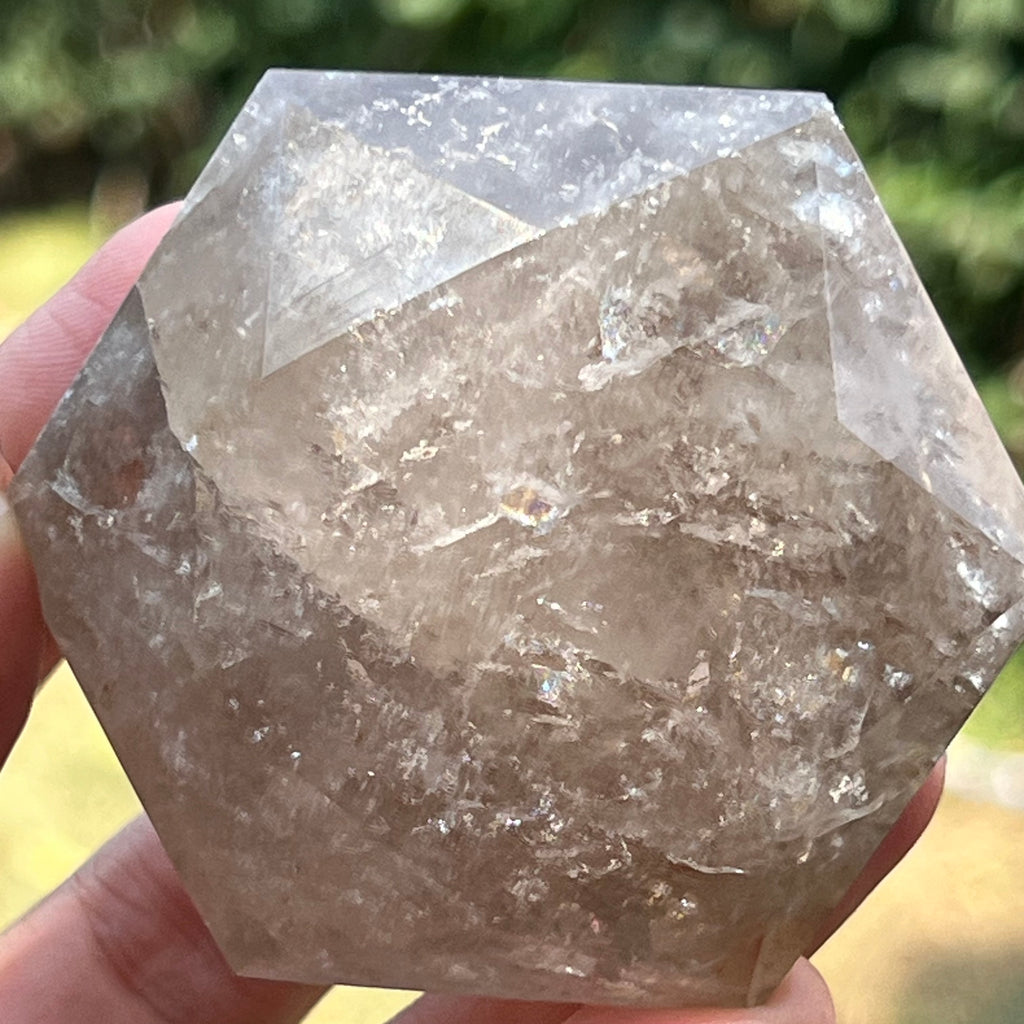 Cuart fumuriu curcubeu forma diamant m1, druzy.ro, cristale 2