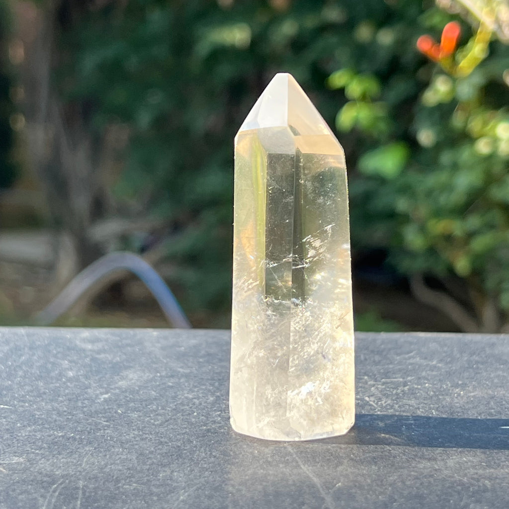 Obelisc cuart fumuriu fantoma model 6, druzy.ro, cristale 2