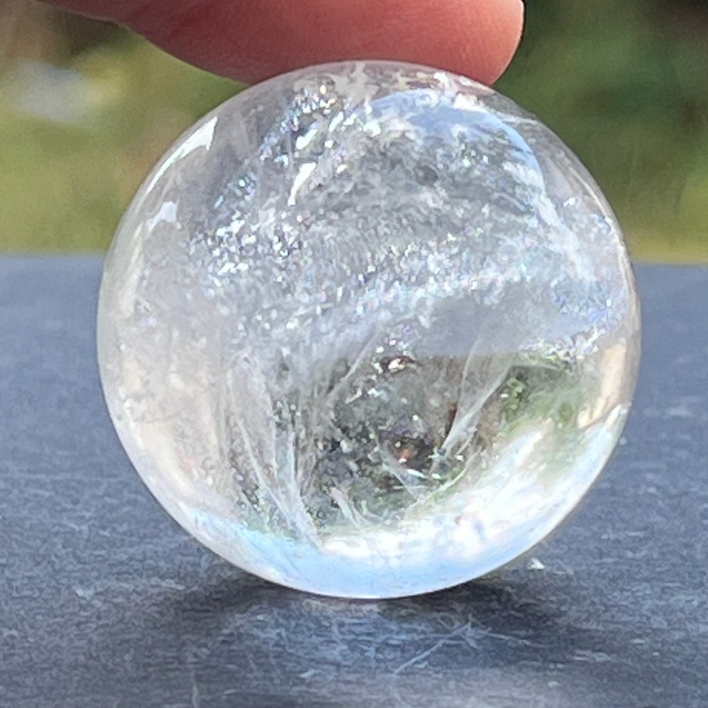Sfera cuart incolor 3 cm / cristal de stanca, glob cristal m4, druzy.ro, cristale 2