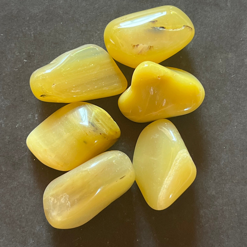 Opal galben piatra rulata mini, druzy.ro, cristale 3
