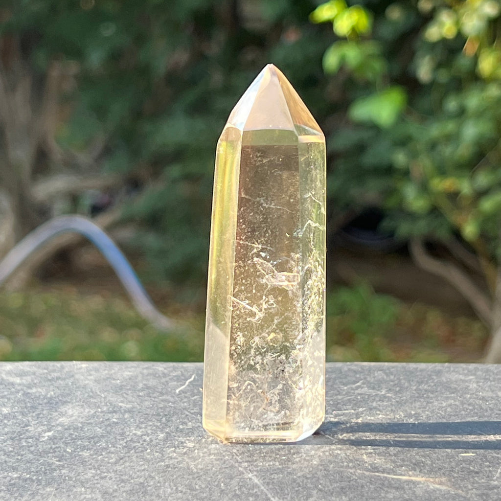 Obelisc cuart fumuriu fantoma model 5, druzy.ro, cristale 3