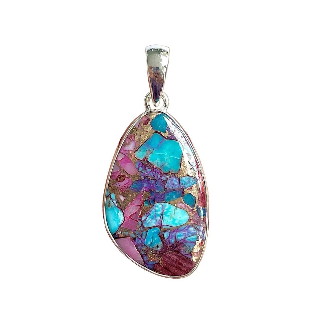 Pandantiv Spiny Oyster Turquoise | Model 1, pietre semipretioase - druzy.ro 1 