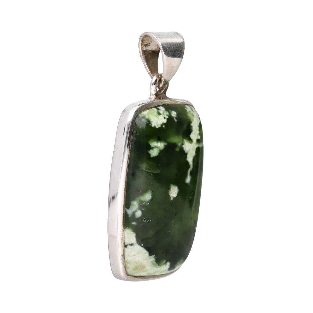 Pandantiv calcedonie verde din argint | Model 2, pietre semipretioase - druzy.ro 2 