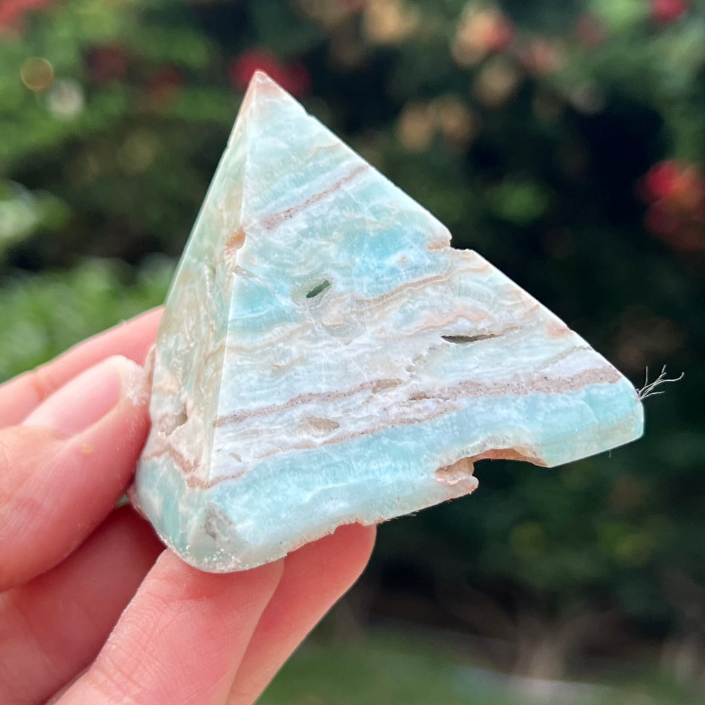 Piramida aragonit albastru m2, druzy.ro, cristale 1